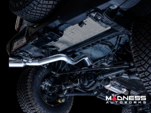 Ford Bronco Performance Exhaust System - Cat Back - Single Rear Exit - AWE - Chrome Tip w/ Bash Guard